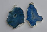 NGP3367 40*45mm - 45*60mm freeform druzy agate pendants