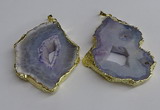 NGP3396 40*45mm - 45*60mm freeform druzy agate pendants