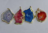 NGP3401 40*45mm - 45*60mm freeform druzy agate pendants