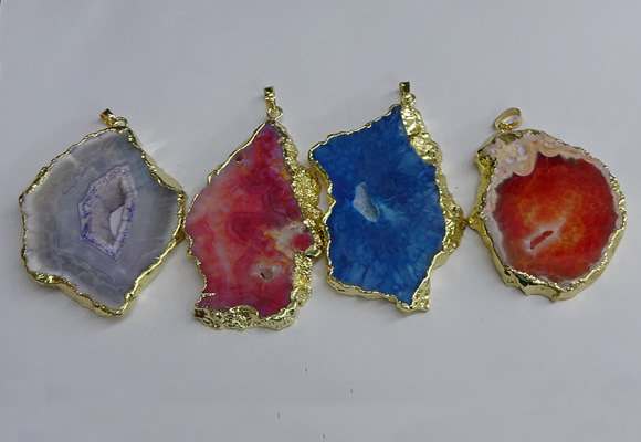 NGP3401 40*45mm - 45*60mm freeform druzy agate pendants