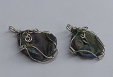 NGP3403 25*30mm - 30*35mm freeform plated druzy agate pendants