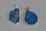 NGP3444 18*25mm - 20*30mm freeform druzy agate gemstone pendants