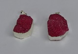 NGP3459 20*30mm - 25*35mm freeform druzy agate pendants wholesale