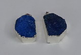 NGP3462 20*30mm - 25*35mm freeform druzy agate pendants wholesale