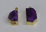 NGP3466 20*30mm - 25*35mm freeform druzy agate pendants wholesale