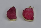 NGP3467 20*30mm - 25*35mm freeform druzy agate pendants wholesale