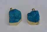 NGP3468 20*30mm - 25*35mm freeform druzy agate pendants wholesale