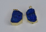 NGP3470 20*30mm - 25*35mm freeform druzy agate pendants wholesale