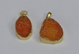 NGP3475 18*25mm - 20*30mm freeform druzy agate gemstone pendants