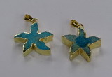 NGP3513 24*25mm starfish fossil coral pendants wholesale