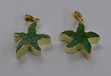 NGP3514 24*25mm starfish fossil coral pendants wholesale