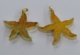 NGP3521 48*50mm starfish fossil coral pendants wholesale