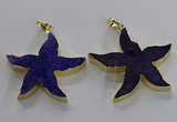 NGP3522 48*50mm starfish fossil coral pendants wholesale