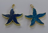 NGP3524 48*50mm starfish fossil coral pendants wholesale