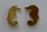 NGP3541 22*58mm - 25*55mm seahorse agate pendants wholesale