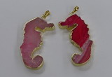 NGP3543 22*58mm - 25*55mm seahorse agate pendants wholesale