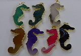 NGP3548 22*58mm - 25*55mm seahorse agate pendants wholesale