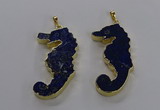 NGP3560 22*58mm - 25*55mm seahorse lapis lazuli pendants