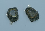 NGP3580 20*30mm - 22*32mm freeform druzy agate pendants