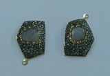 NGP3590 20*30mm - 22*32mm freeform druzy agate pendants