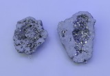 NGP3717 28*35mm - 40*45mm freeform plated druzy agate pendants