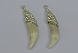 NGP3750 10*40mm - 12*45mm horn wolf tooth pendants wholesale