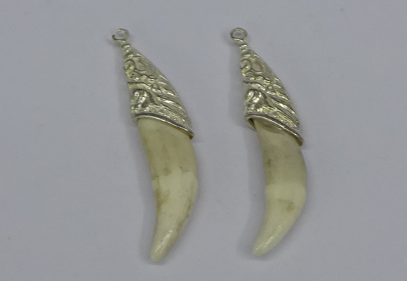 NGP3750 10*40mm - 12*45mm horn wolf tooth pendants wholesale