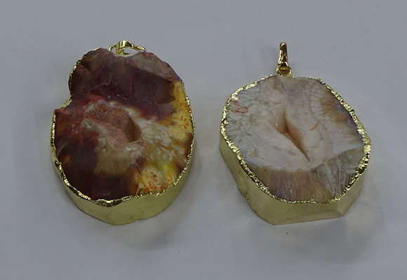 NGP3755 30*40mm - 40*50mm freeform druzy agate pendants