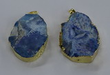 NGP3760 30*40mm - 40*50mm freeform druzy agate pendants