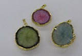 NGP3771 25*35mm - 35*40mm freeform druzy agate pendants