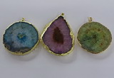 NGP3779 45*50mm - 55*60mm freeform druzy agate pendants