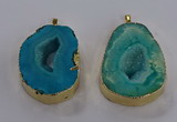 NGP3825 30*40mm - 40*50mm freeform druzy agate pendants