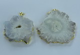 NGP3890 35*45mm - 50*60mm freeform druzy agate pendants