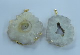 NGP3898 55*65mm - 65*80mm freeform druzy agate pendants