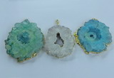 NGP3906 55*65mm - 65*80mm freeform druzy agate pendants