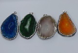 NGP3916 45*60mm - 55*65mm freeform druzy agate pendants wholesale