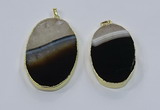 NGP3924 35*55mm - 40*60mm oval druzy agate pendants wholesale