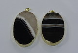 NGP3925 40*65mm - 45*75mm oval druzy agate pendants wholesale