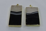 NGP3929 40*60mm - 35*70mm rectangle druzy agate pendants