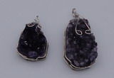 NGP4072 25*30mm – 30*40mm freeform amethyst gemstone pendants