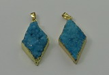 NGP4077 25*35mm - 28*40mm diamond druzy quartz pendants