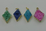 NGP4080 25*35mm - 28*40mm diamond druzy quartz pendants