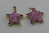 NGP4093 30*32mm - 32*35mm star druzy quartz pendants wholesale