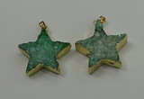 NGP4095 30*32mm - 32*35mm star druzy quartz pendants wholesale