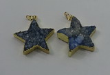 NGP4096 30*32mm - 32*35mm star druzy quartz pendants wholesale