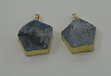 NGP4117 28*28mm - 30*30mm pentagon druzy quartz pendants wholesale