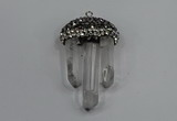 NGP4332 22*30mm - 25*35mm sticks white crystal pendants