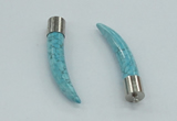 NGP4505 9*50mm - 9*55mm horn blue turquoise pendants wholesale