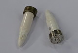 NGP4538 15*52mm bullet-shaped white howlite turquoise pendants