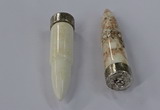 NGP4544 15*62mm bullet-shaped white howlite turquoise pendants